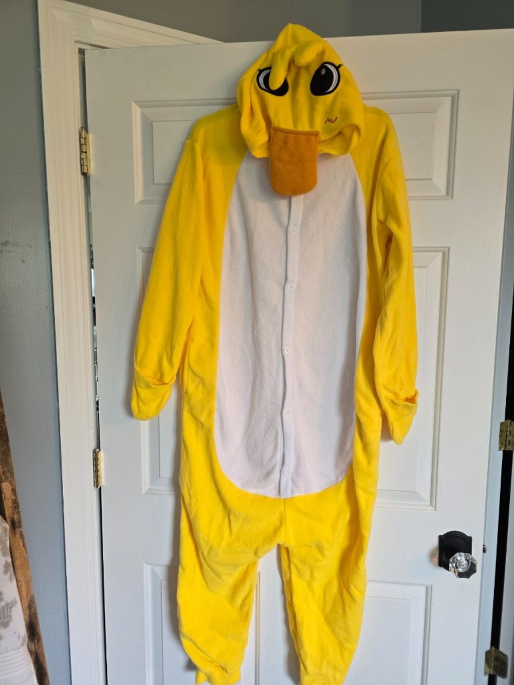 HUTUTU Adult Duck Fleece Pajama Onesie Costume - Size Medium 5'3" to 5'6" - Picture 4 of 8